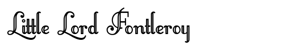 Little Lord Fontleroy font