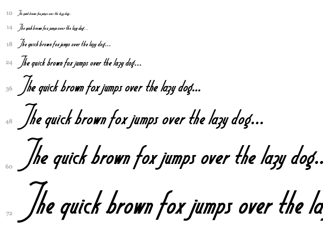 Little Rickey NF font waterfall