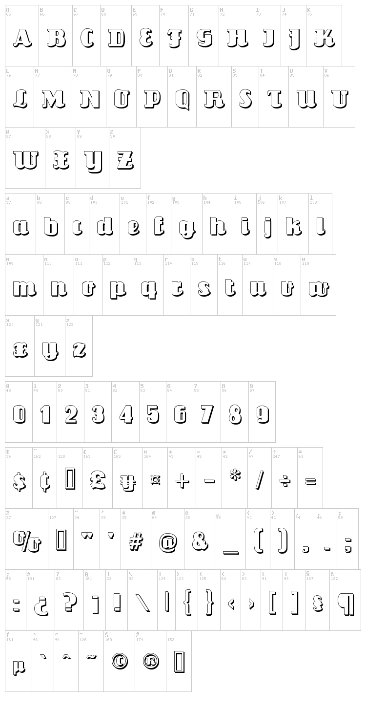 Louisianne font map