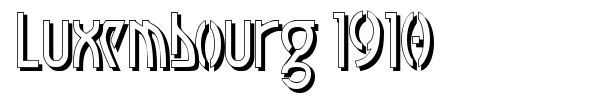 Luxembourg 1910 font