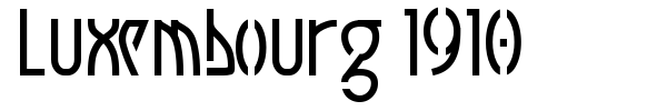 Luxembourg 1910 font preview