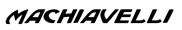 Machiavelli font preview