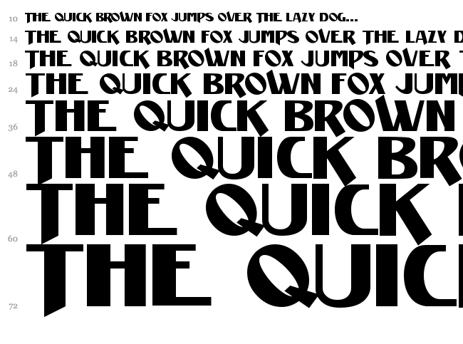 Manifest font waterfall