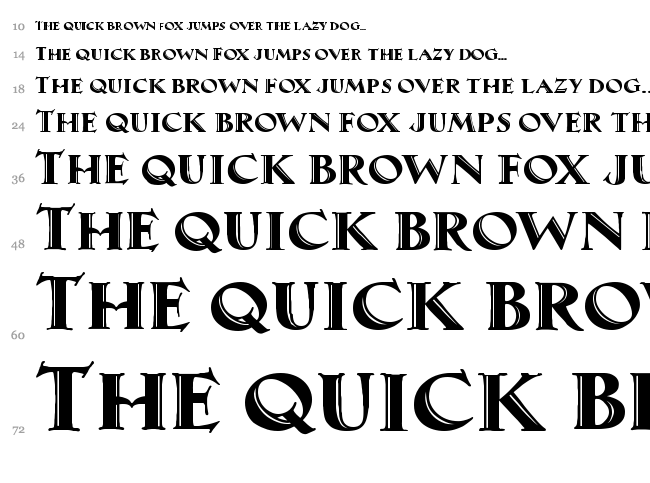 Maximilian Antiqua font waterfall
