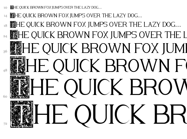 Merlot font waterfall