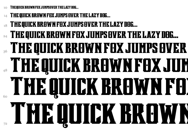 Mestizo font waterfall