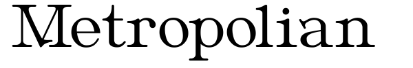 Metropolian font