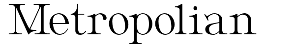 Metropolian font preview
