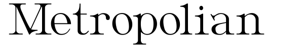Metropolian font preview