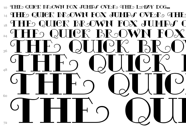 Michelle FLF font waterfall