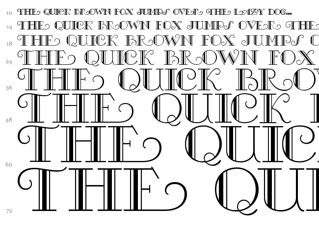 Michelle FLF font waterfall