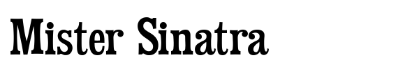 Mister Sinatra font