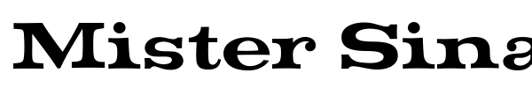 Mister Sinatra font preview