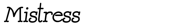 Mistress font