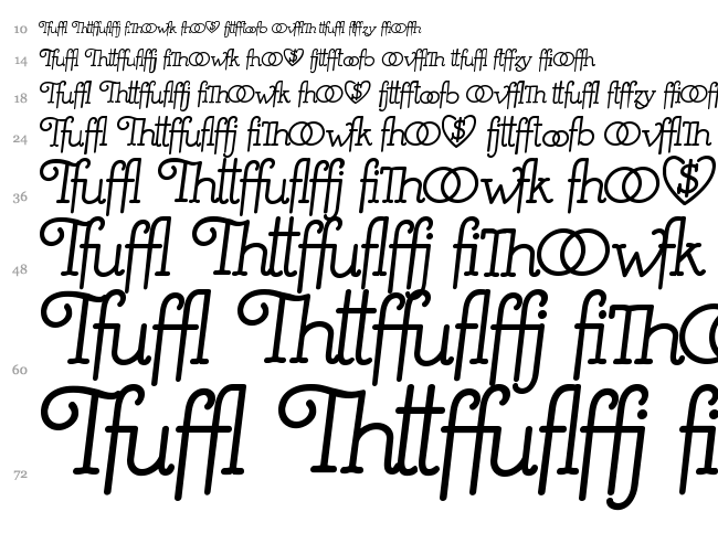 Mistress font waterfall
