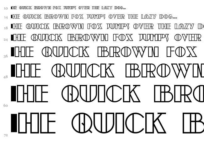 Moebius font waterfall