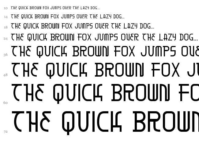 Moon Dart font waterfall