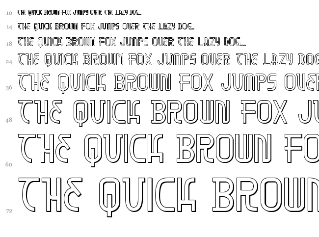 Moon Dart font waterfall