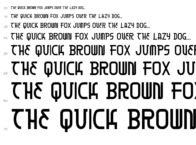 Moon Dart font waterfall