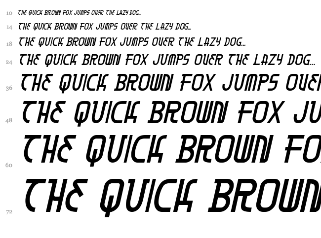 Moon Dart font waterfall