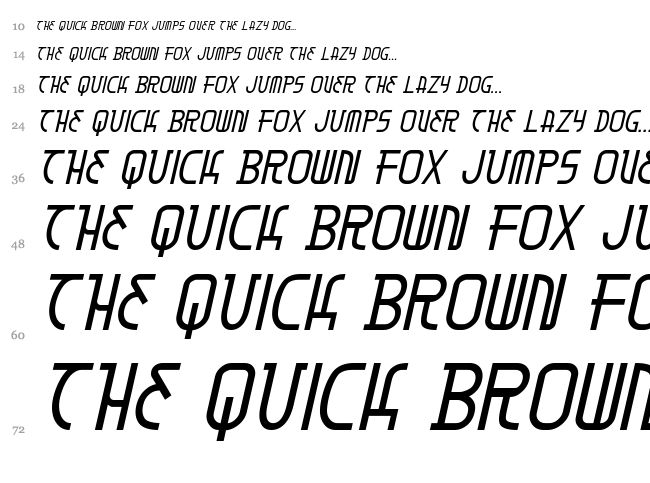 Moon Dart font waterfall