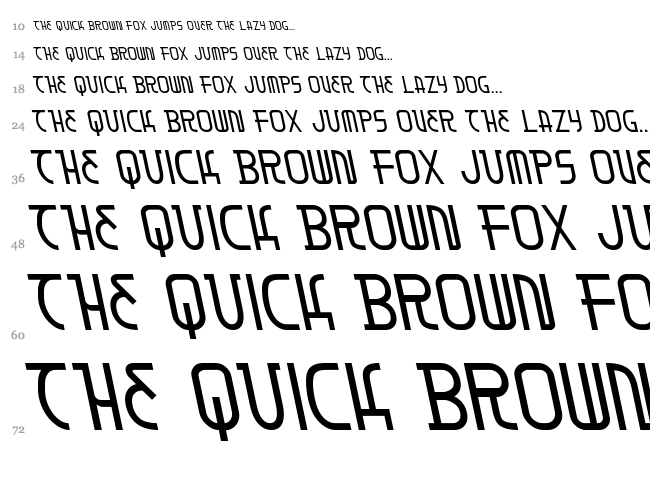 Moon Dart font waterfall