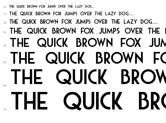 Mouse Deco font waterfall