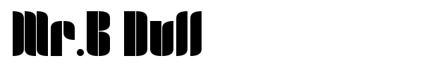 Mr.B Dull font