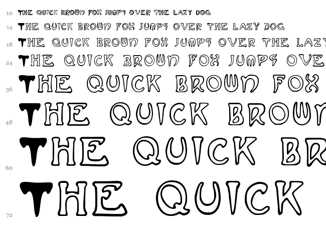 Mucha French Capitals font waterfall