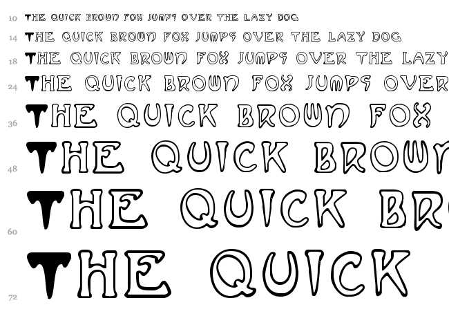 Mucha French Capitals font waterfall