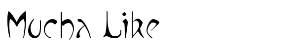 Mucha Like font