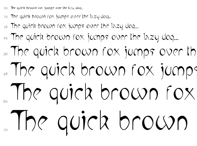 Mucha Like font waterfall