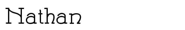 Nathan font preview