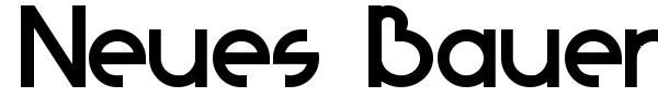 Neues Bauen font preview