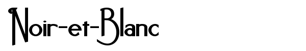 Noir-et-Blanc font