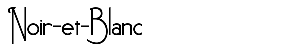 Noir-et-Blanc font preview