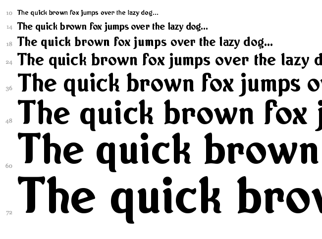 Norton font waterfall