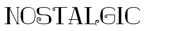 Nostalgic font