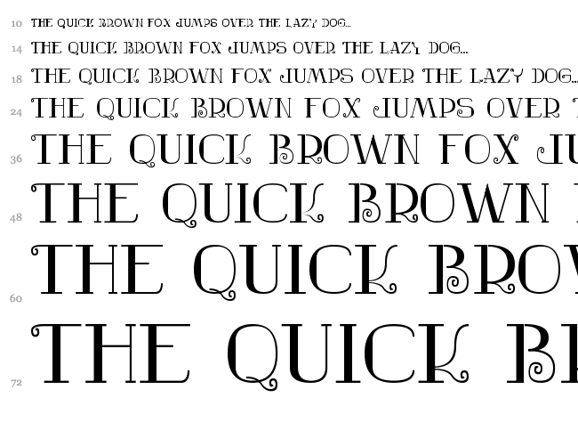 Nostalgic font waterfall