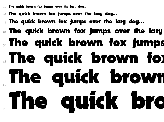 Nougat font waterfall