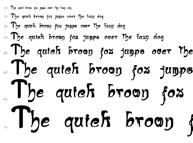 Nouveau Riche font waterfall
