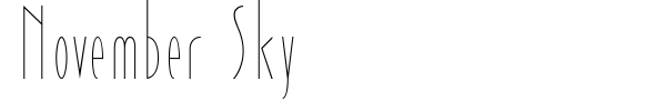 November Sky font
