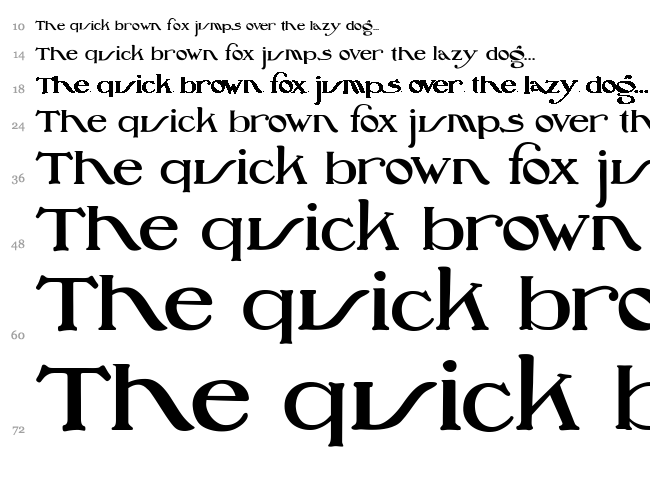 Oz'sWizard font waterfall