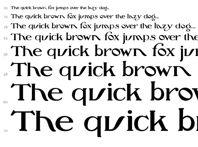 Oz'sWizard font waterfall