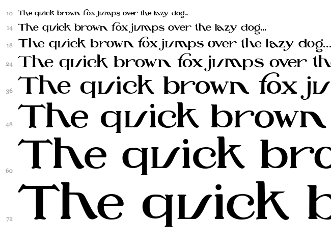 Oz'sWizard font waterfall