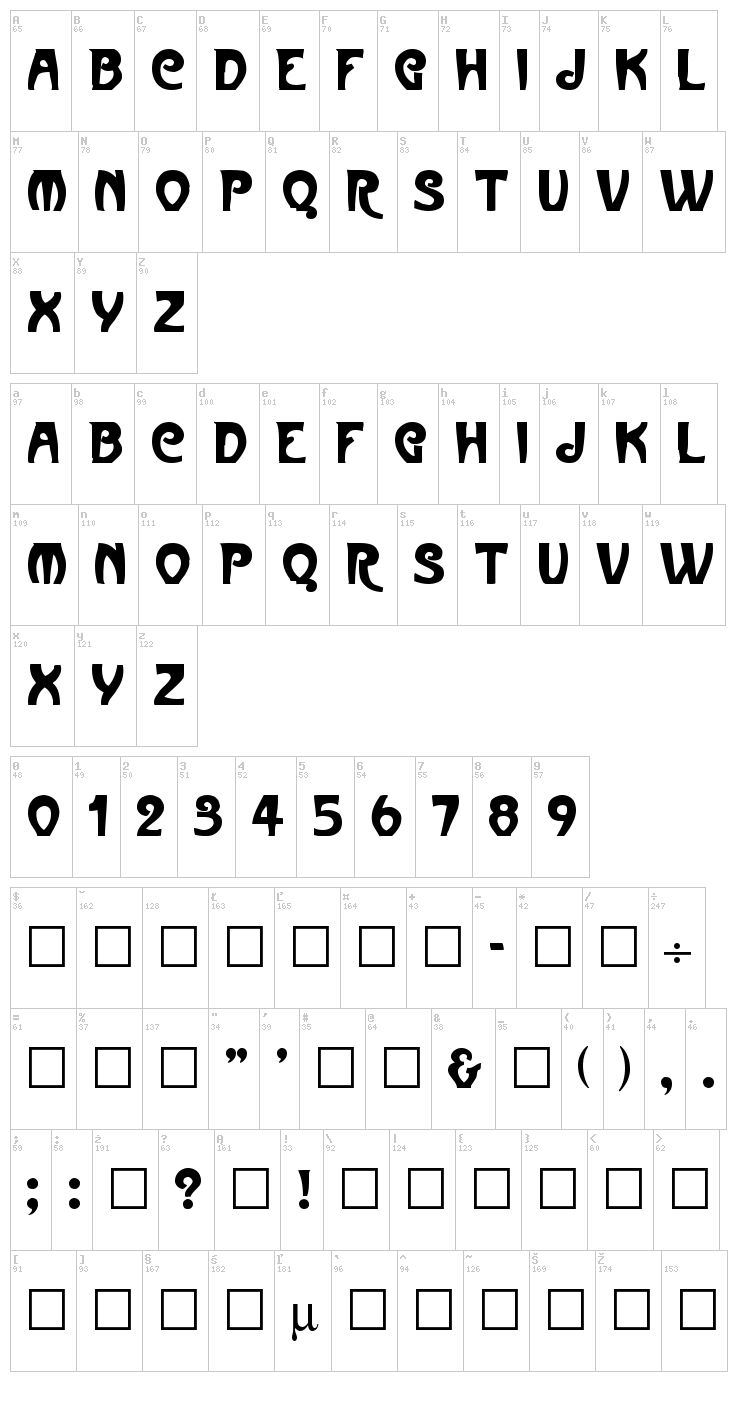 Paris Metro font map