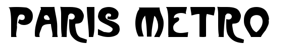 Paris Metro font