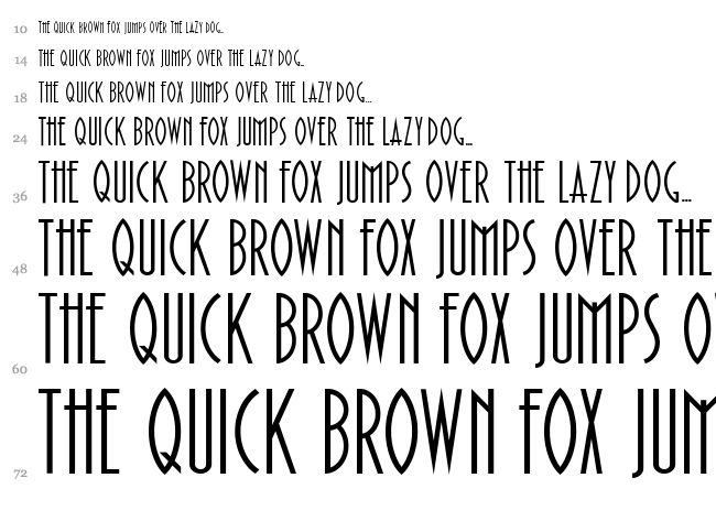Paulistana Deco font waterfall