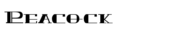 Peacock font