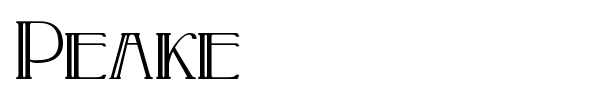 Peake font